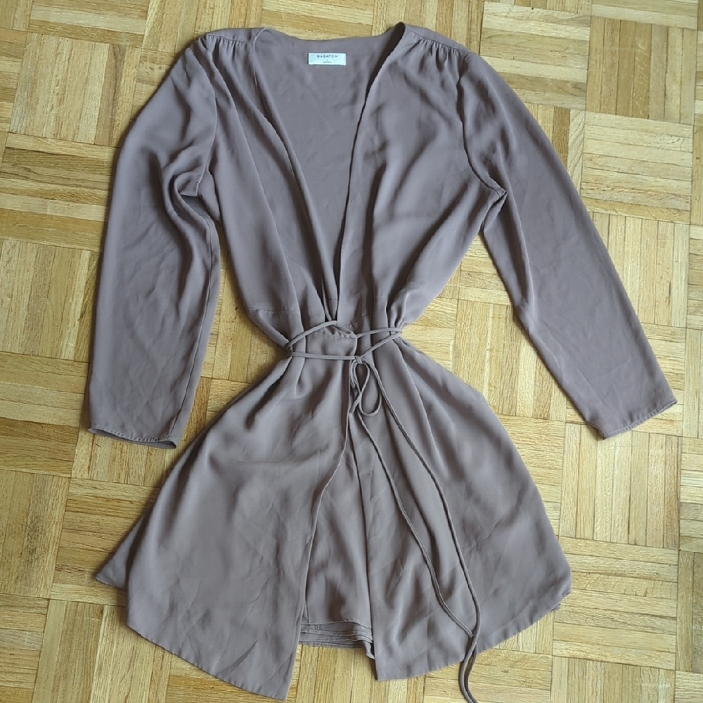Babaton Lilac/Taupe A Line Mini Dress Aritzia L